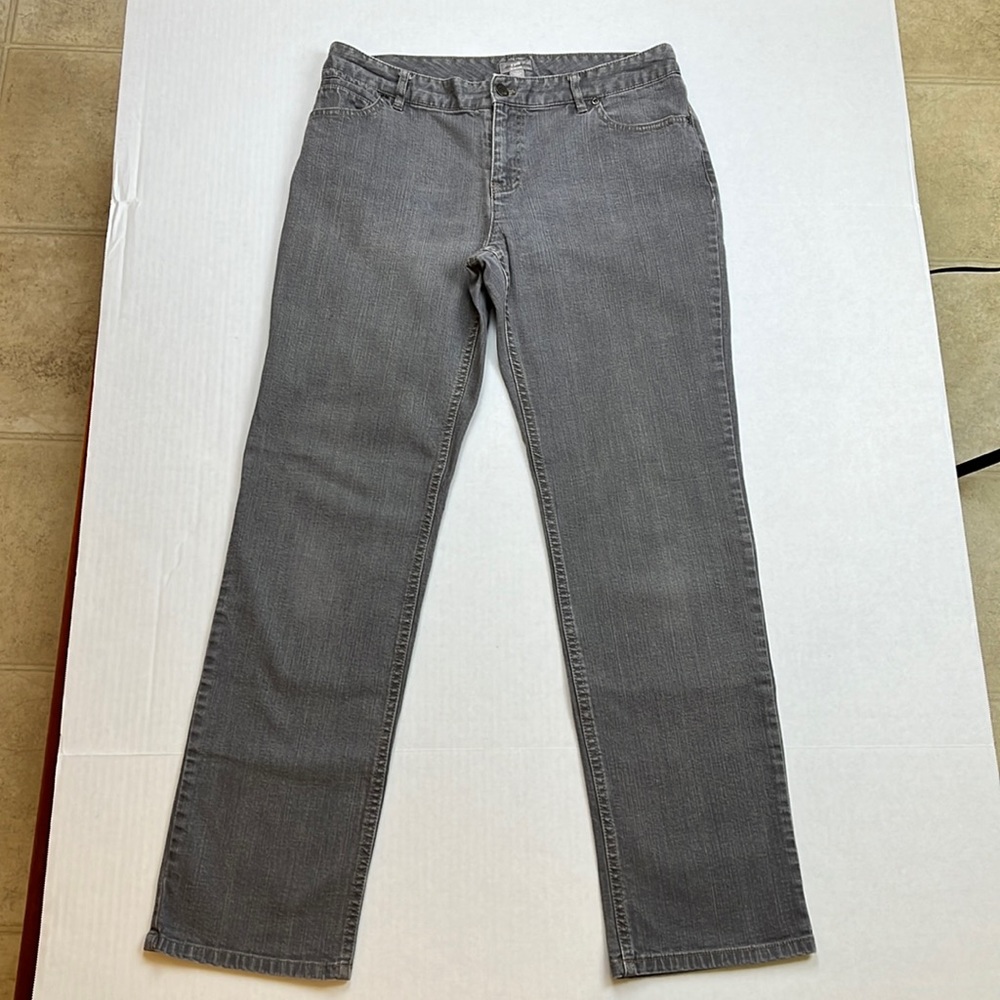 j. jill Gray Slim Leg Jeans - Size 10